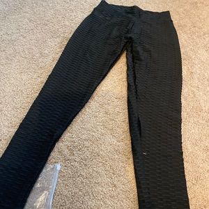 Amazon womens anti cellulite black leggings L large NEW